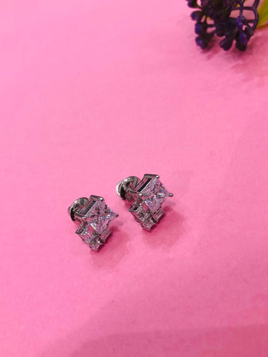 925 Silver Diagonal Earrings